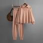 Polo Collar Sweater Casual Knitted Two-Piece