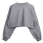 Fleece Lined Cropped Long Sleeved Fitness Top