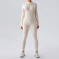 Zipped Nude Feel Long Sleeve Body Suit