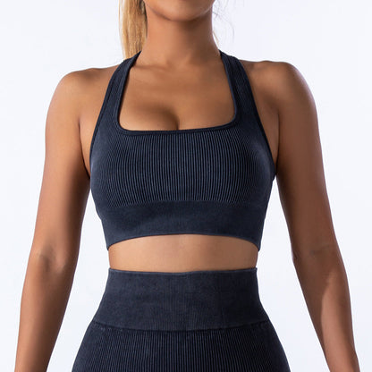 Four-Piece Shockproof Bra Yoga Pants