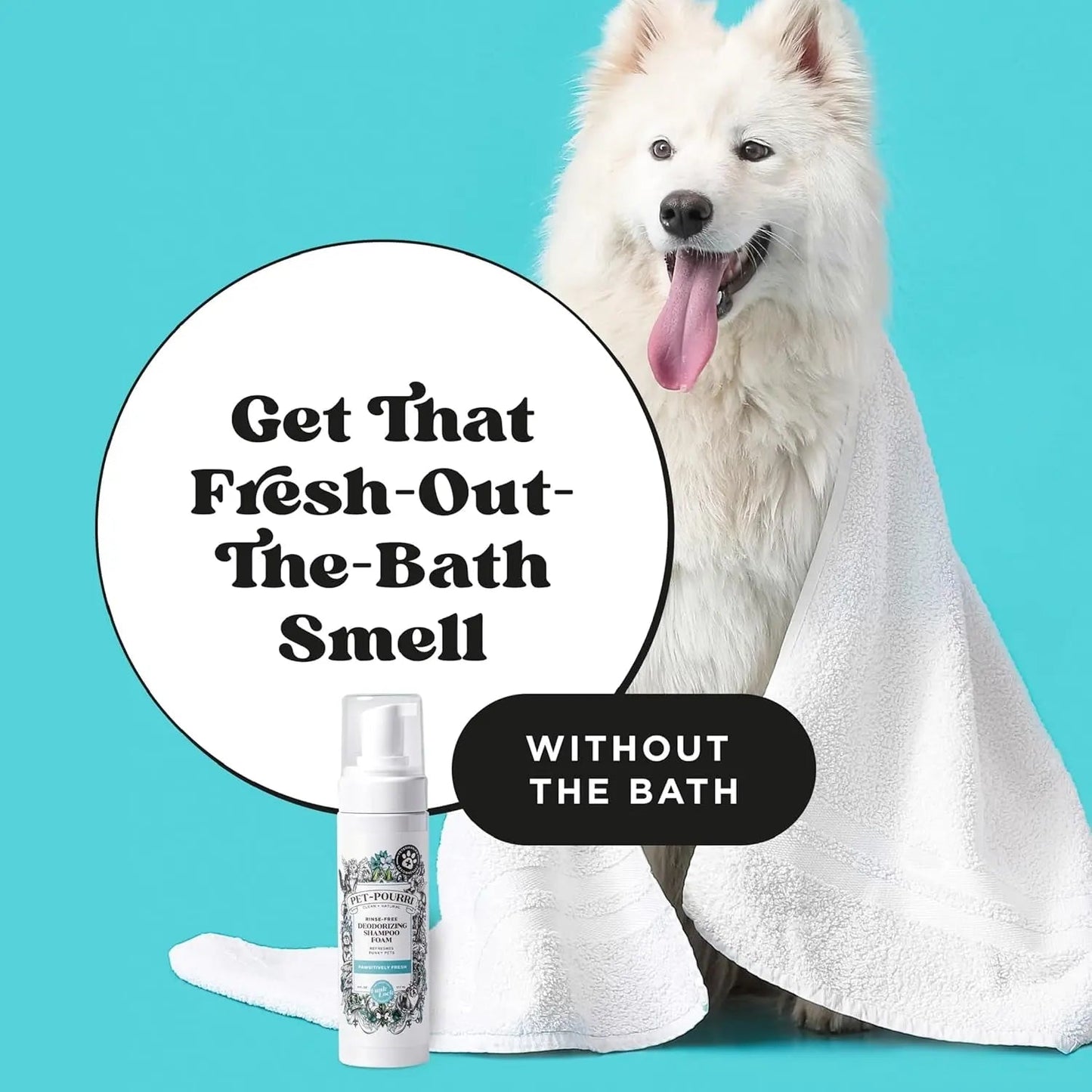 Plant Based Foam Deodorizing Pet Dry Shampoo