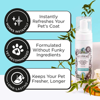 Plant Based Foam Deodorizing Pet Dry Shampoo