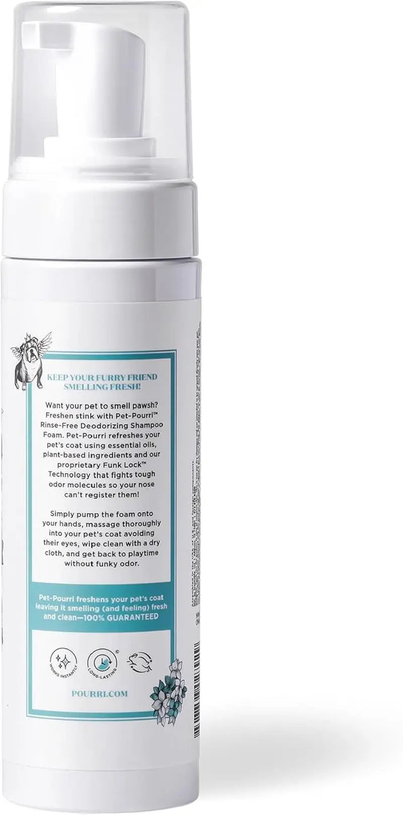 Plant Based Foam Deodorizing Pet Dry Shampoo