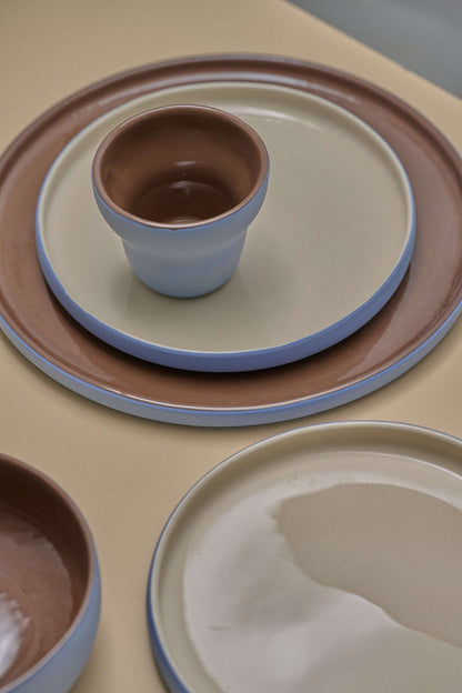 Forget-me-not/Chocolate Blue - Porcelain Dinner Plates