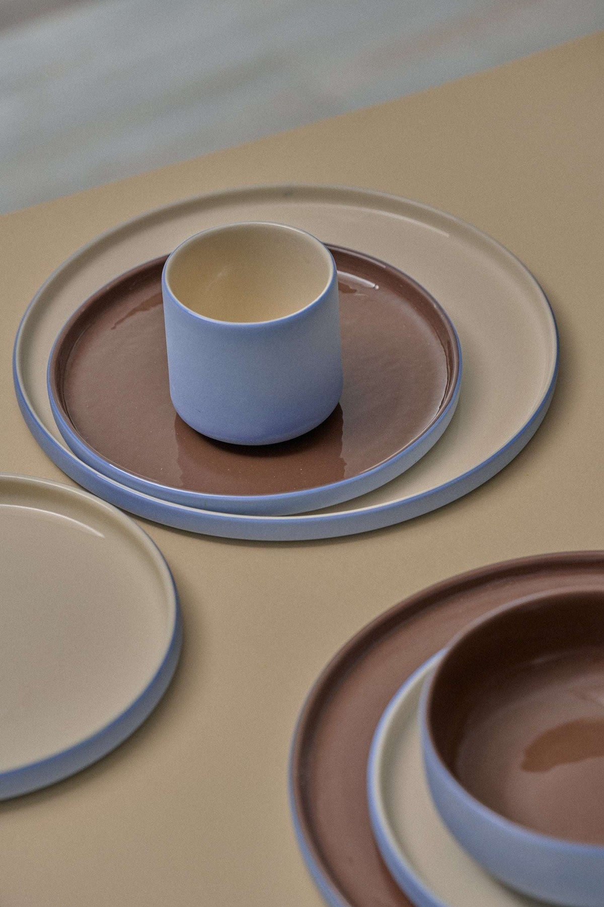 Forget-me-Not/Chocolate Blue - Porcelain Coffee Cup.