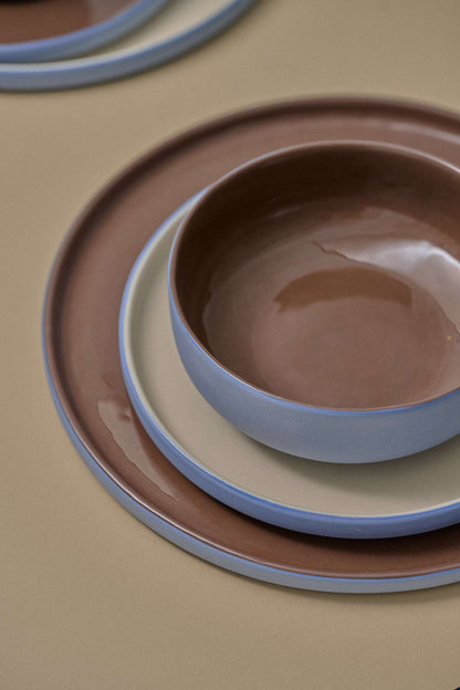 Forget-me-not/Chocolate Blue - Porcelain Dinner Plates
