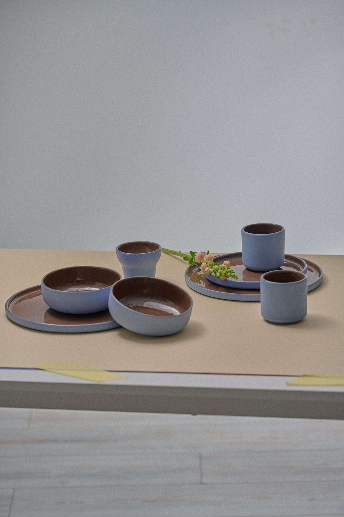 Forget-me-Not/Chocolate Blue - Porcelain Coffee Cup.