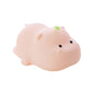 Pink Hippo Night Light Cute Silicone Night Light USB Charging Touch Timing Pat Lamp Desktop Decoration Children Night Lamp Gift