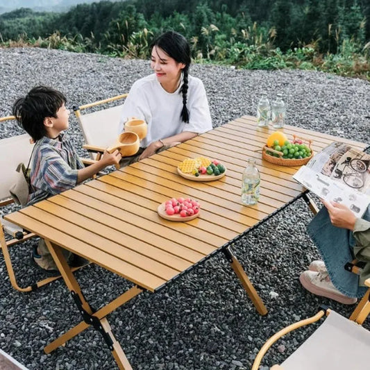 4' / 5' Portable Wooden Picnic Table