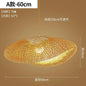 Big Size Hand Knitted Braided Home Living Bed Room Decor Rattan Wicker Bamboo Pendant Light Ceiling Chandelier Hanging Lamp