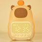 Capybara Night Light Children Alarm Clock Night Lamp Cute Shape Charging Timing Snooze Lighting Desktop Decoration Children Gift