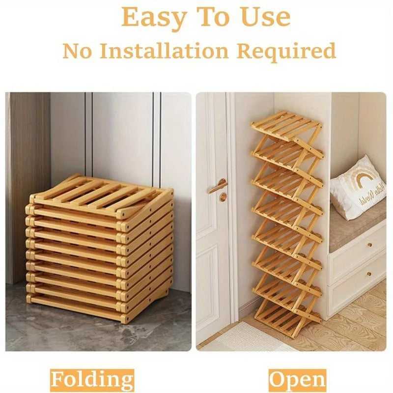 Foldable Space Saving Shelves for Home and Bedroom
