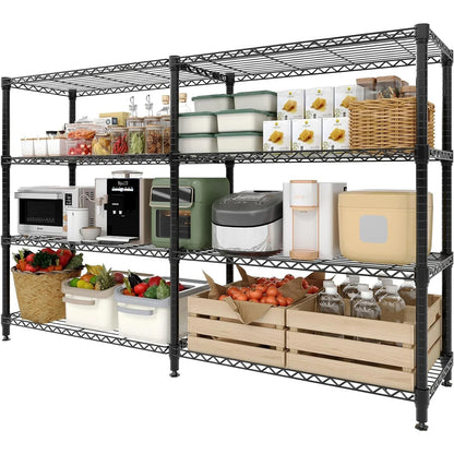 Heavy Duty 4-Tier Storage Adjustable Metal Wire Shelves