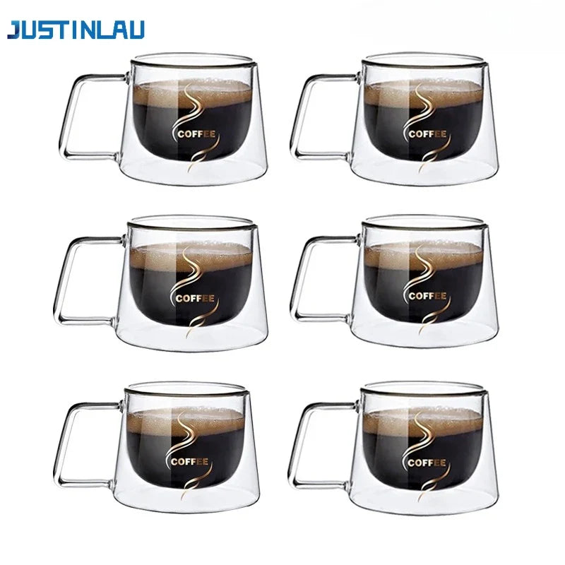 200ML Espresso Cup Heat-Resistant Double Glass Cup