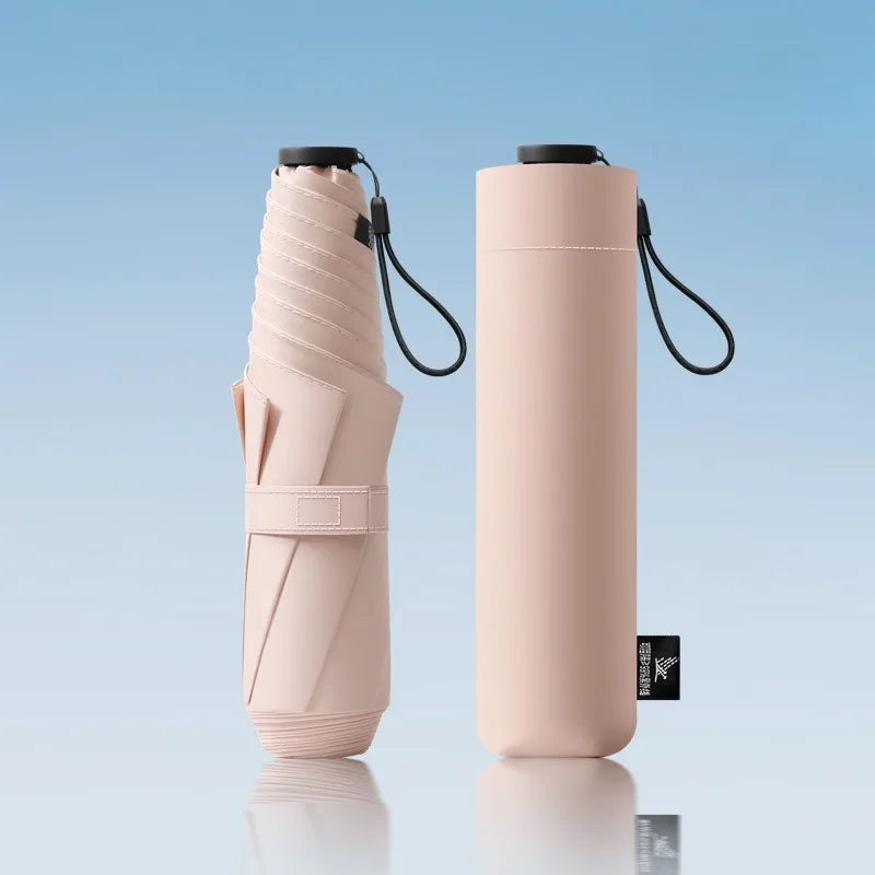 Ultra-light Portable Ultraviolet Protective Umbrella Sun-proof Folding Manual Umbrella Sunny Rain Dual Use 6-Bone Umbrella