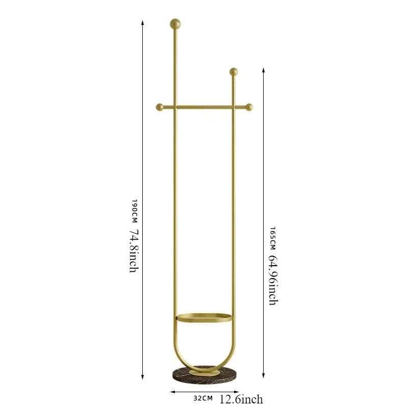 Stand Portable Clothes Rack Bedroom Floor Holder Clothes Hanger Hat Rack Home Modern Perchero De Pie Clothing Store Furniture