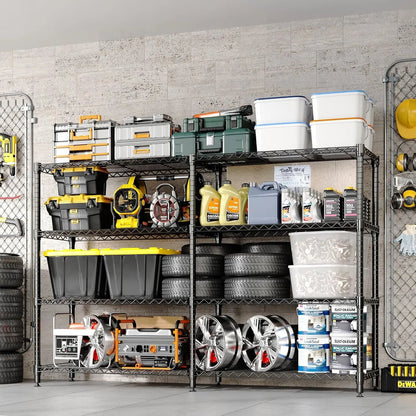 Heavy Duty 4-Tier Storage Adjustable Metal Wire Shelves