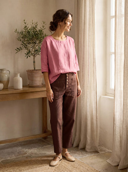 HEIDI Simple Button Fly Trousers