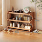 Simple Tiers Desktop Storage Rack Compact Space-saving Wood Tabletop Stand Multi-functional Sturdy Desk Bookshelf Seasoning