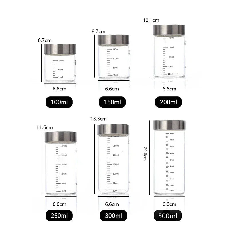 Glass Bottles with Scale
