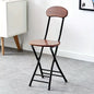 1pc Classic Style Folding Chair with Oval Seat Portable, No Assembly Needed, Durable Metal Frame Hardwood Construction for Home