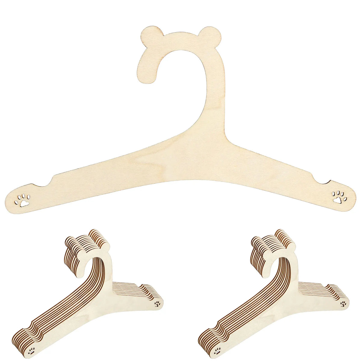 20Pcs Wooden Baby Hangers