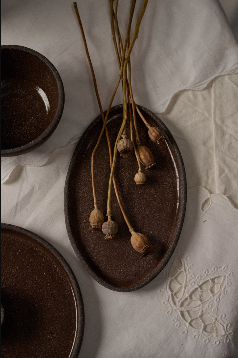 Pumpernikel - Oval Stoneware Serving Platter