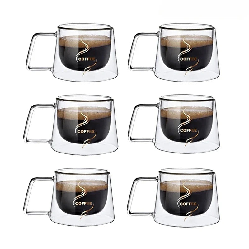 200ML Espresso Cup Heat-Resistant Double Glass Cup