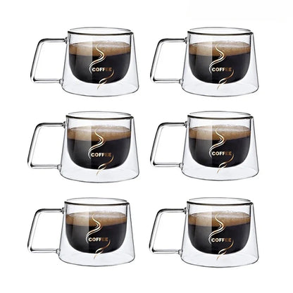 200ML Espresso Cup Heat-Resistant Double Glass Cup