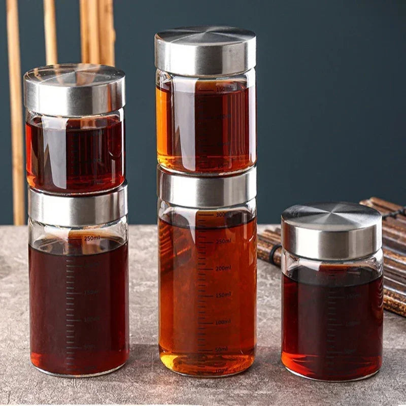 Glass Bottles with Scale