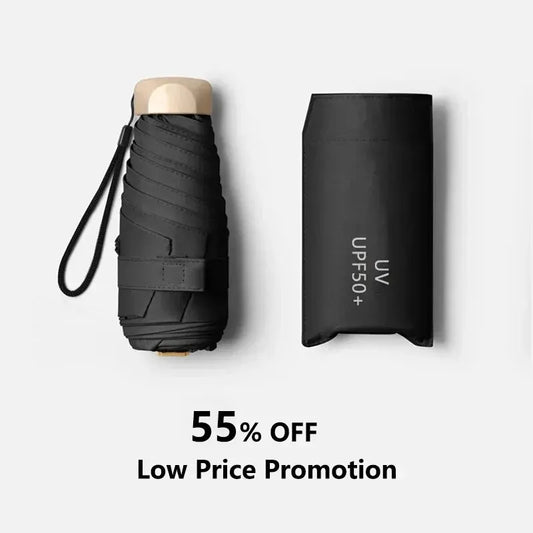 Vinyl Folding UV Pocket Rain Umbrella