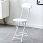 1pc Classic Style Folding Chair with Oval Seat Portable, No Assembly Needed, Durable Metal Frame Hardwood Construction for Home
