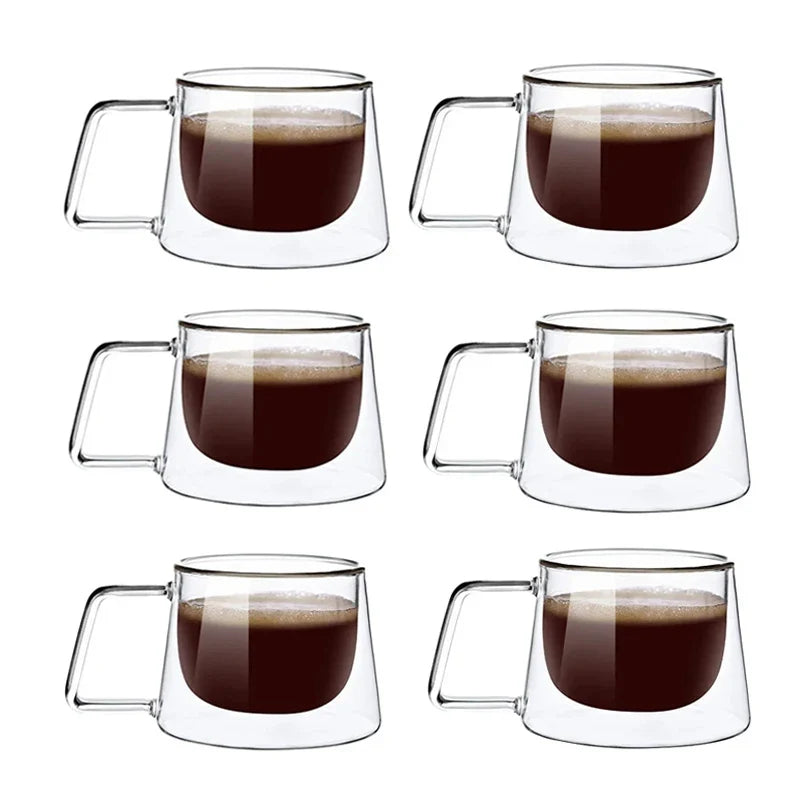200ML Espresso Cup Heat-Resistant Double Glass Cup