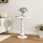 Metal Small Round End Table,Vintage Bedside Drink Table Nightstand Modern Accent Pedestal Tables Coffee Tables for Living Room