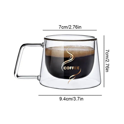 200ML Espresso Cup Heat-Resistant Double Glass Cup