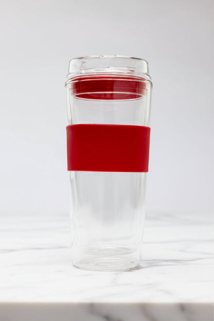 SipLux® Glass Travel Cup with Lid