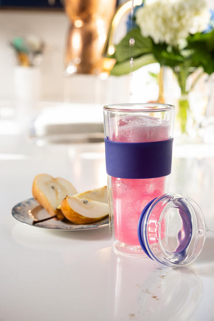 SipLux® Glass Travel Cup with Lid