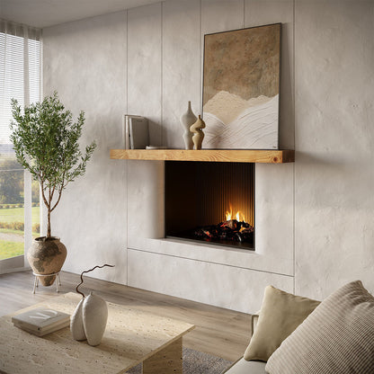Mantel Shelf Smooth Solid Floating Timber Fireplace