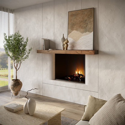 Mantel Shelf Smooth Solid Floating Timber Fireplace