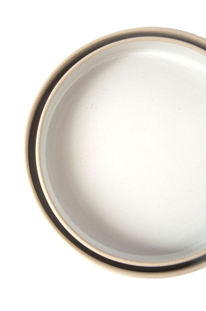 Stoneware Dinner Plates with High Sides