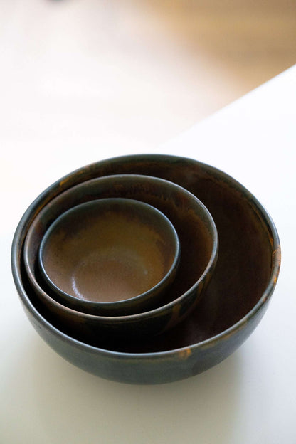 Rust - Stoneware Nesting Bowl Set