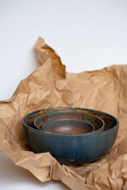 Rust - Stoneware Nesting Bowl Set