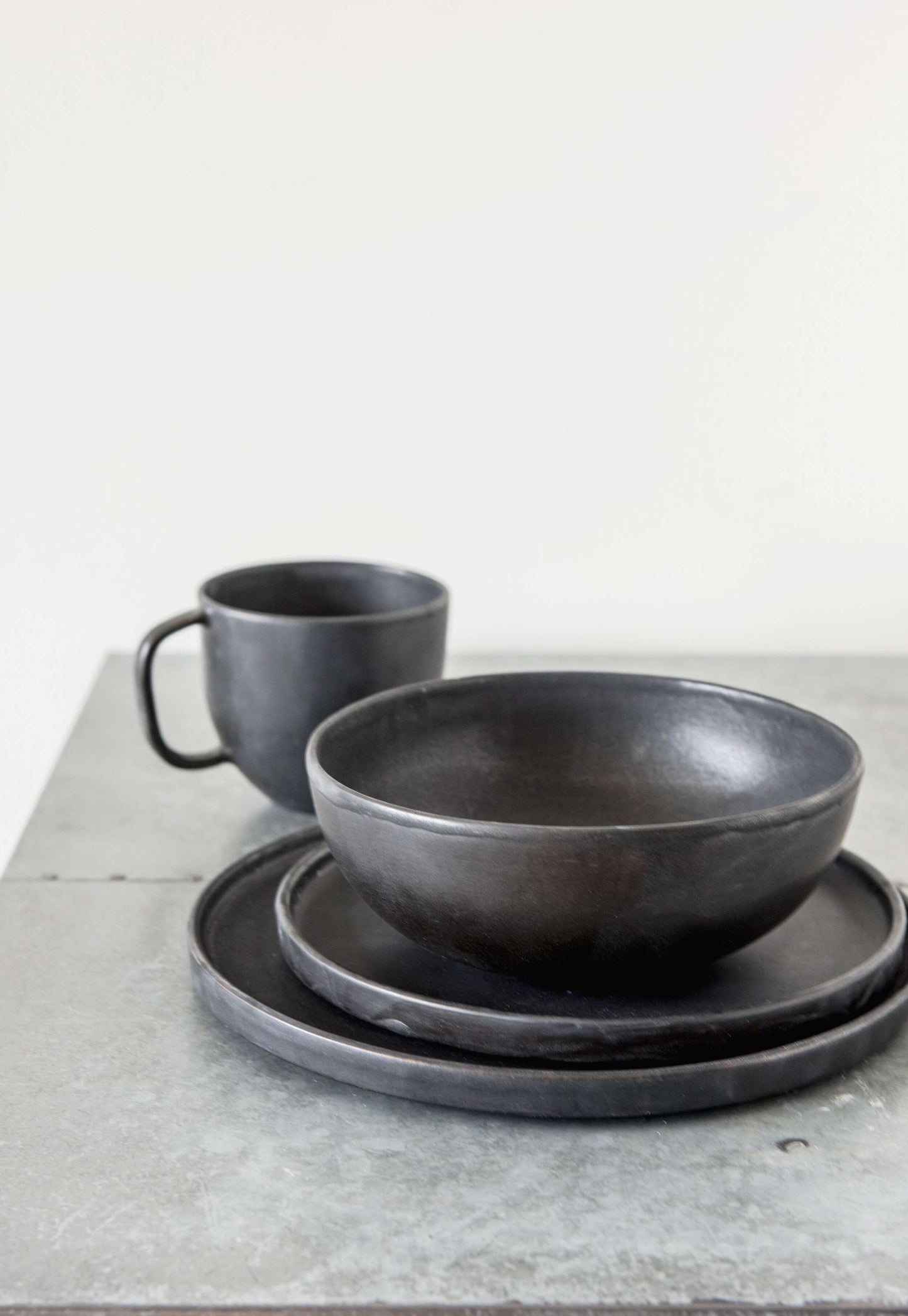 Black - Stoneware Coffee Mug