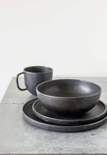 Black - Stoneware Coffee Mug