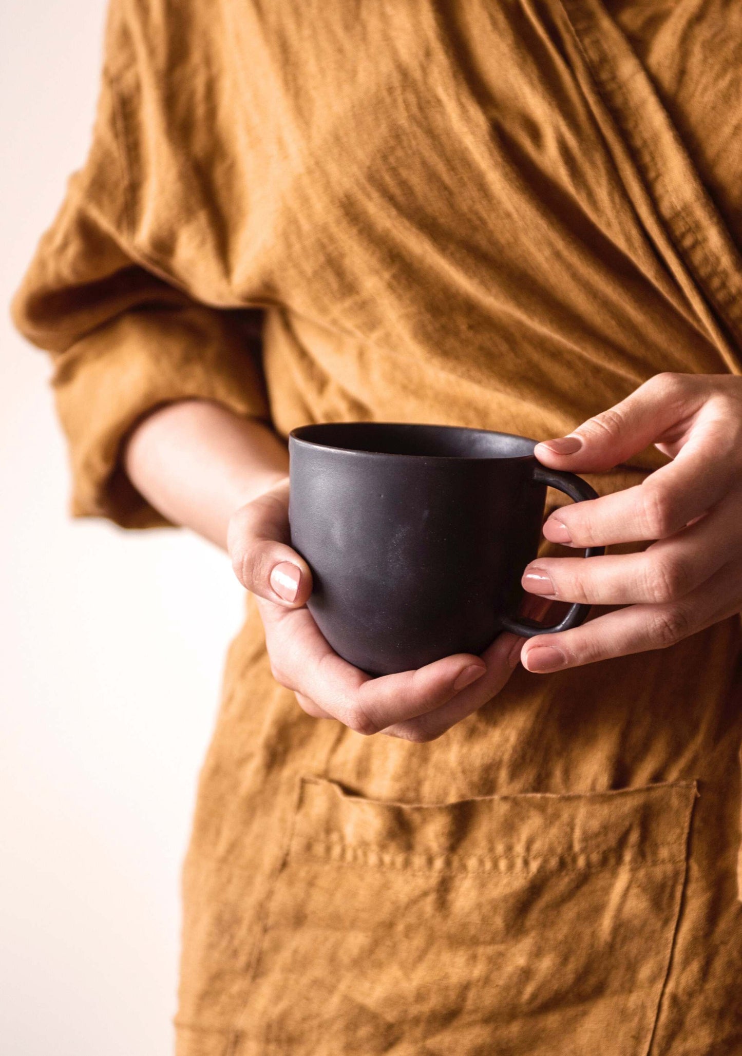 Black - Stoneware Coffee Mug