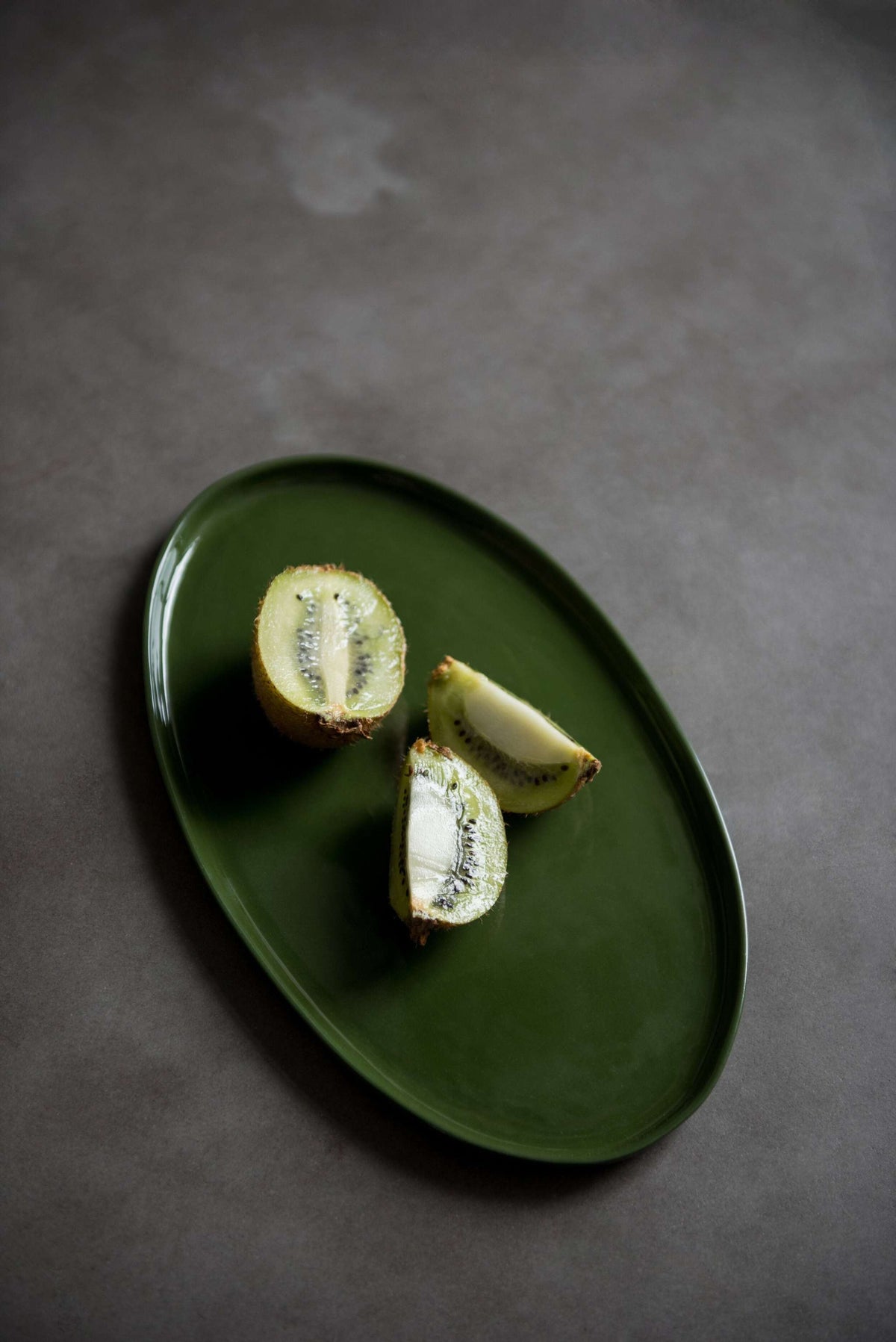 Green - Oval Porcelain Platter
