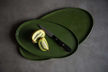 Green - Oval Porcelain Platter