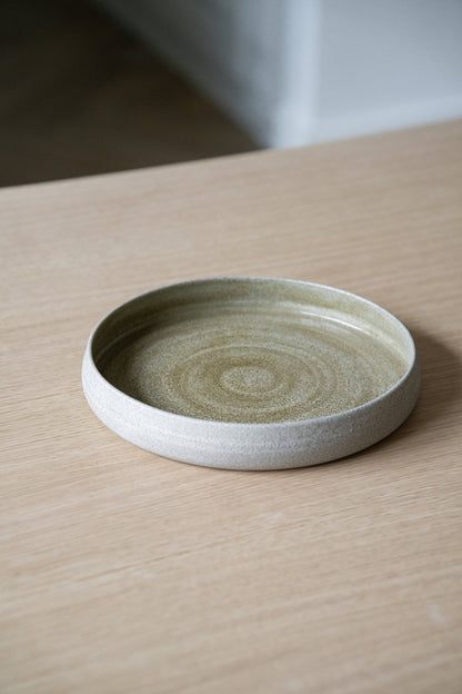 Concrete - Stoneware Dinner Plates with High Sides