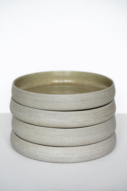 Concrete - Stoneware Dinner Plates with High Sides