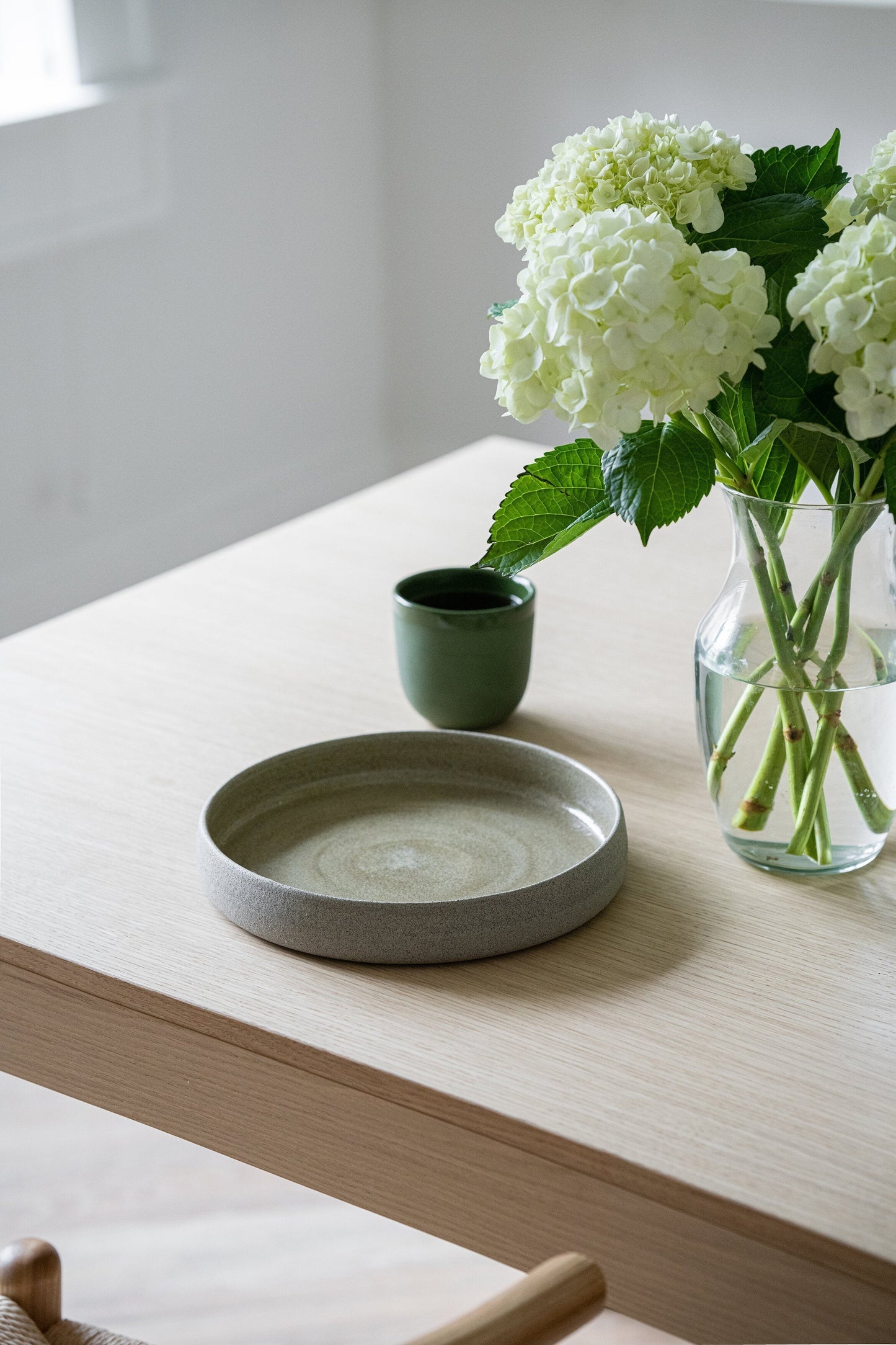 Concrete - Stoneware Dinner Plates with High Sides